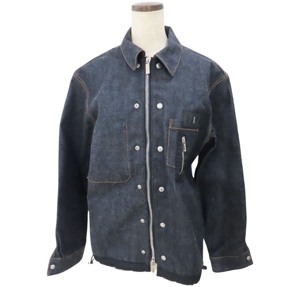 【中古】DIOR ディオール ディオール×サカイ デニムジャケット 213D487AY507 サイズ44 21AW A2406264 【無料ギフトラッピング承ります】