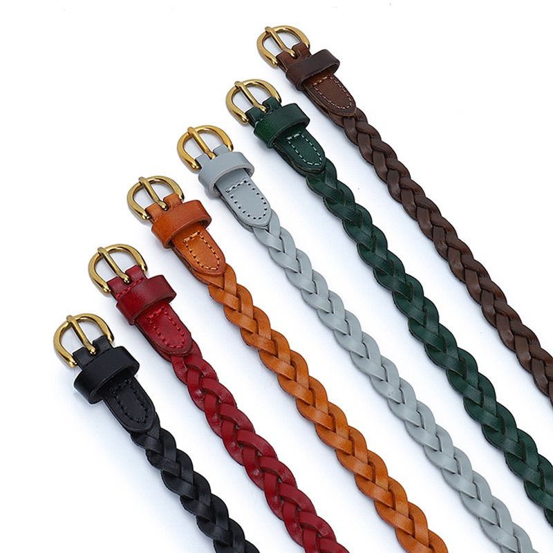 【未使用品】MISSONI 編み込みベルト ベルト 細ベルト 編みベルト レディース 無段階調整 穴なし