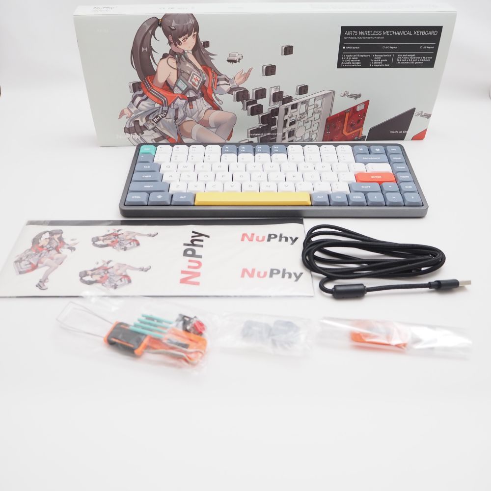 NuPhy AIR75 ワイヤレス メカニカルキーボード 1点 ゲーミング FPS eスポーツ PC周辺機器 赤軸 兼用 HY1353