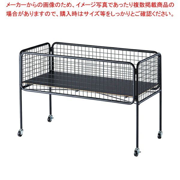 ユニットワゴン W120 浅型 黒 61-797-51-2