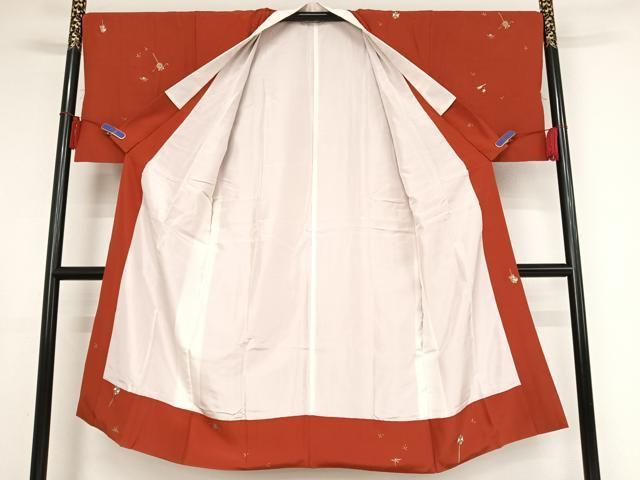 平和屋着物□長襦袢 無双仕立て 飛鶴文 正絹 逸品 BAAT6866hv