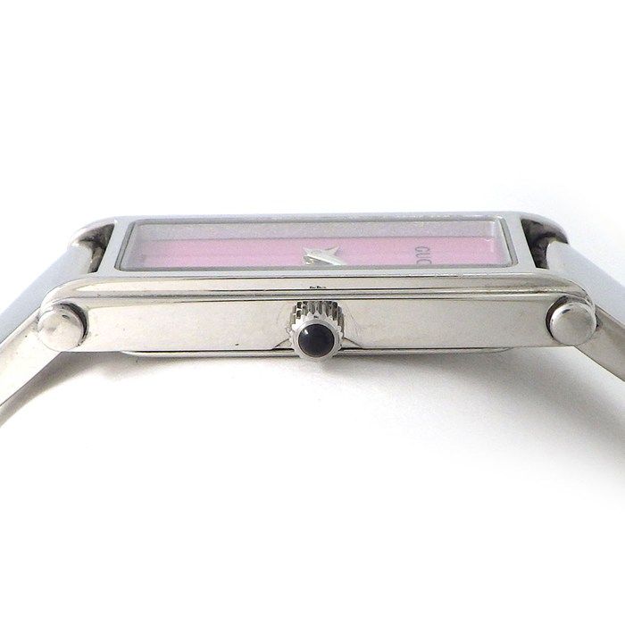 グッチ GUCCI 腕時計 バングルウォッチ 1500L レクタンギュラー ピンクシェル文字盤 SS クオーツアナログ