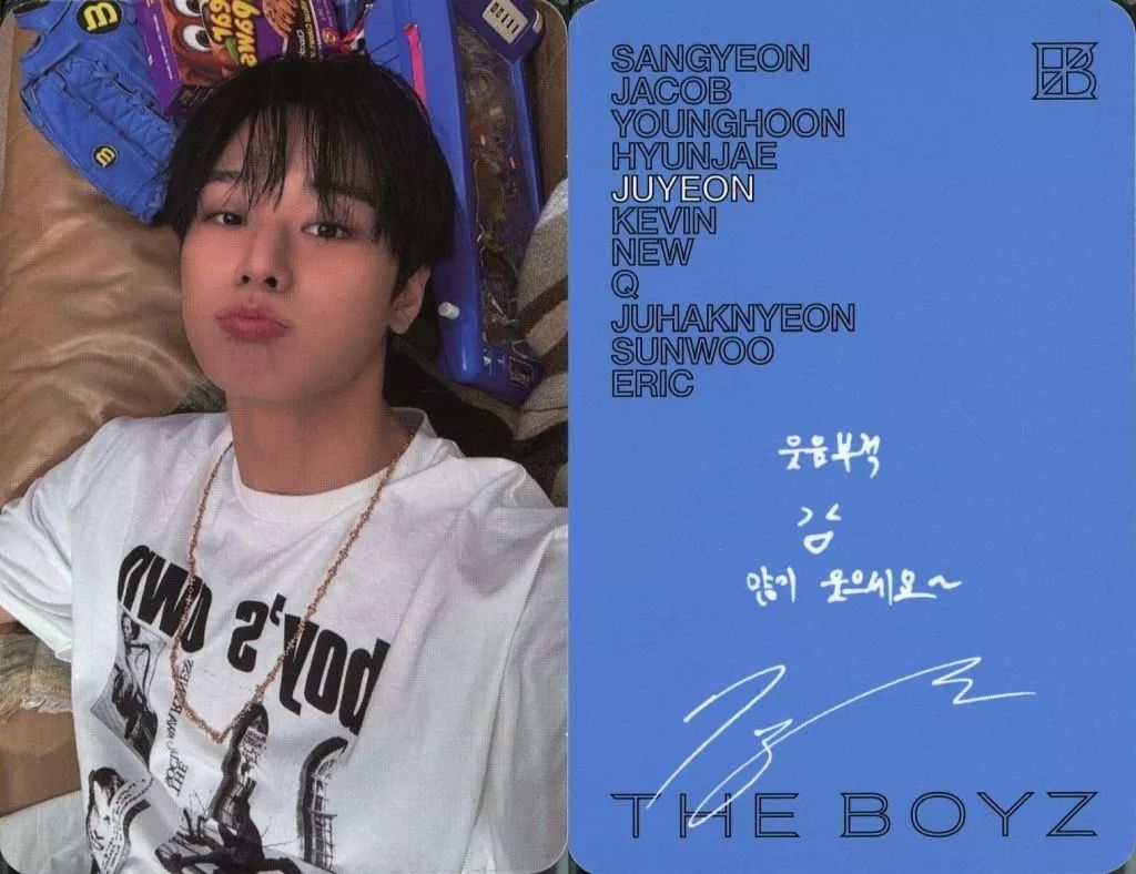 中古】コレクションカード(男性) THE BOYZ/ジュヨン(JUYEON)/裏面青