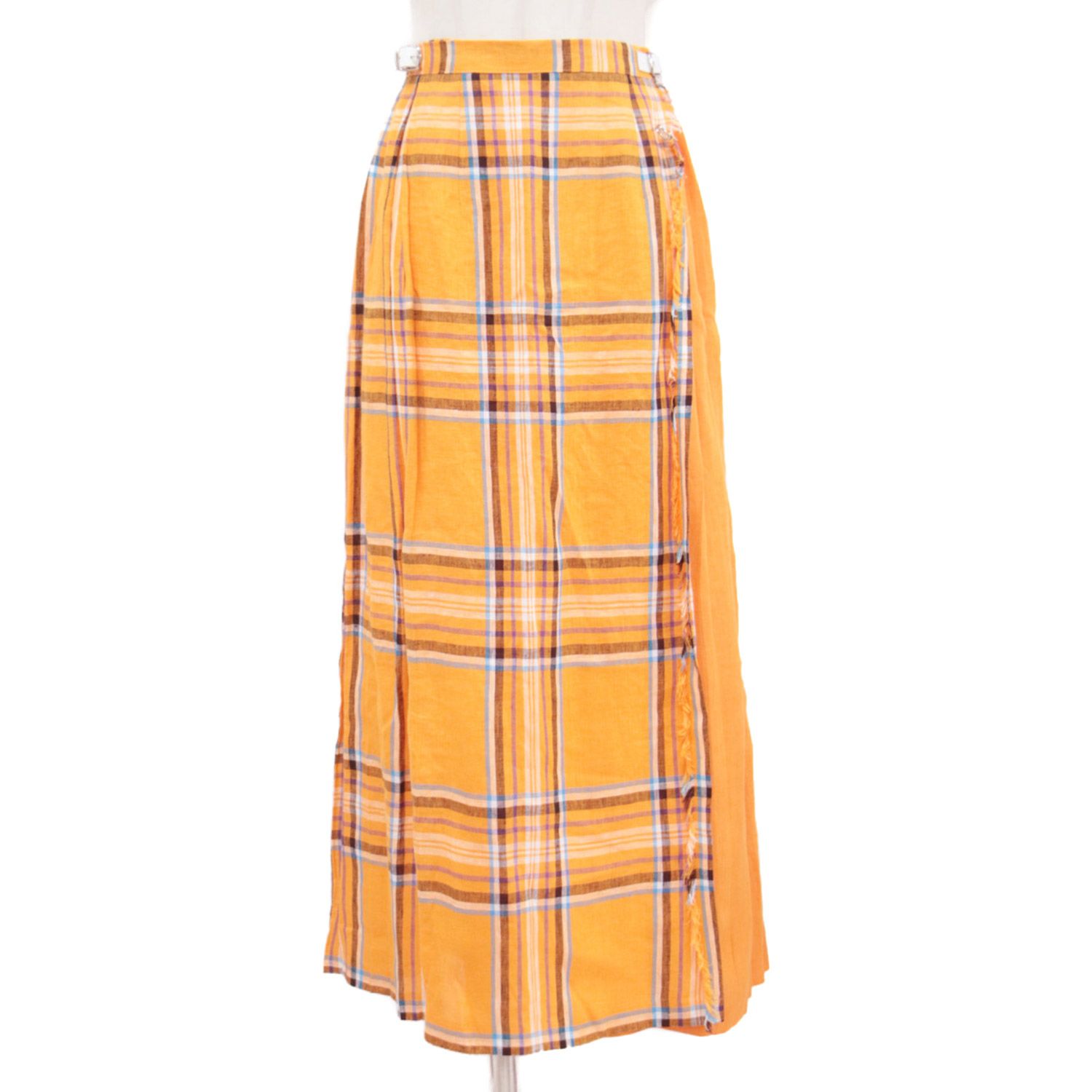 タータンショップYORK ラップロングスカート 美品 - ロングスカート