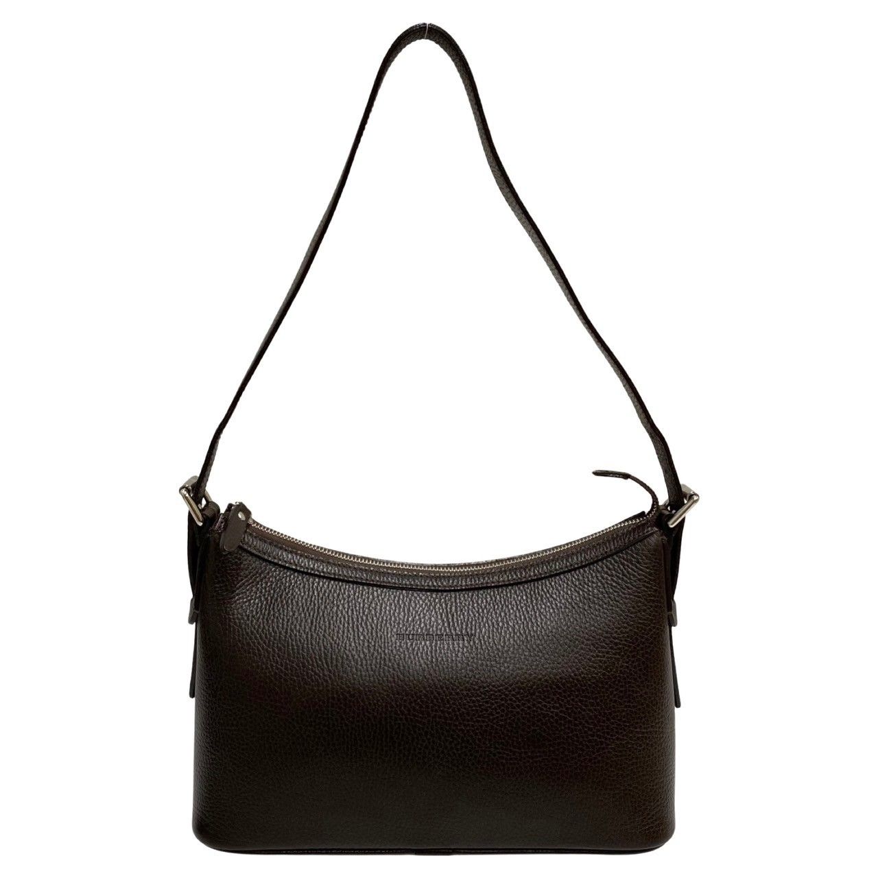 極 美品 希少品 BURBERRY バーバリー ノバチェック ロゴ 刻印 レザー