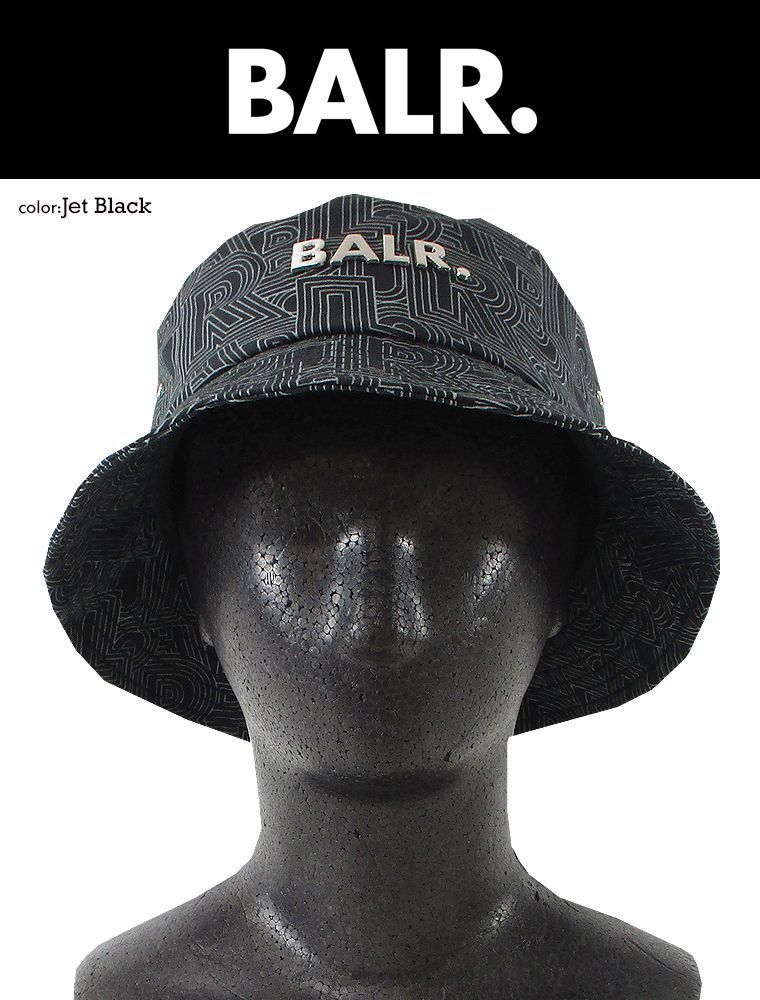 BALR. 総ロゴ バケットハット ユニセックス ボーラー 黒ブラック - 帽子