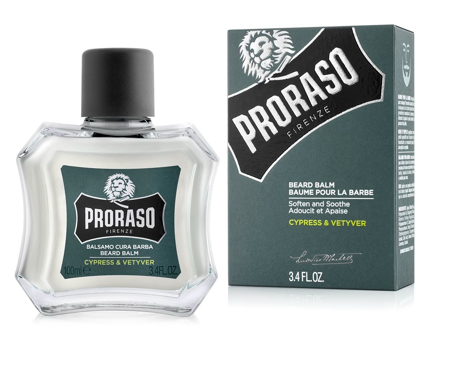 FlavorName サイプレス-ベチバー PRORASO ポロラーソ ビアードバーム サイプレス-ベチバー 髭用クリーム アフターシェーブ フェイスクリーム スキンケア イタリア製 100mL
