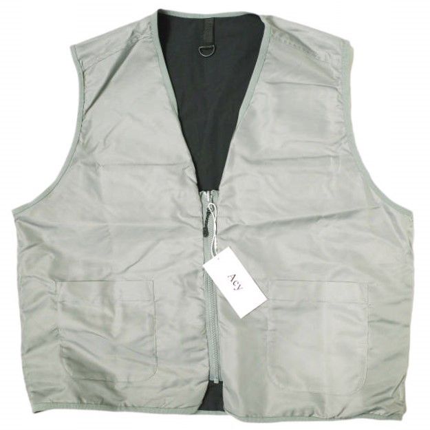 新品 Acy エイシー 24SS 2WAY UTILITY VEST リバーシブルユーティリティーベスト ACY-24SS-004 3(XL) Black ジレ MIN-NANO ミンナノ 新品 Acy エイシー 24SS 2WAY UTILITY VEST リバーシブル