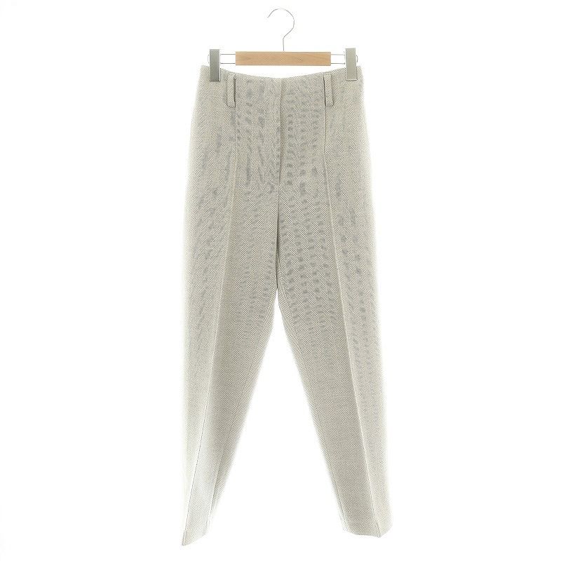 プラステ PLST 23AW ヘリンボーンテーパードパンツ センター