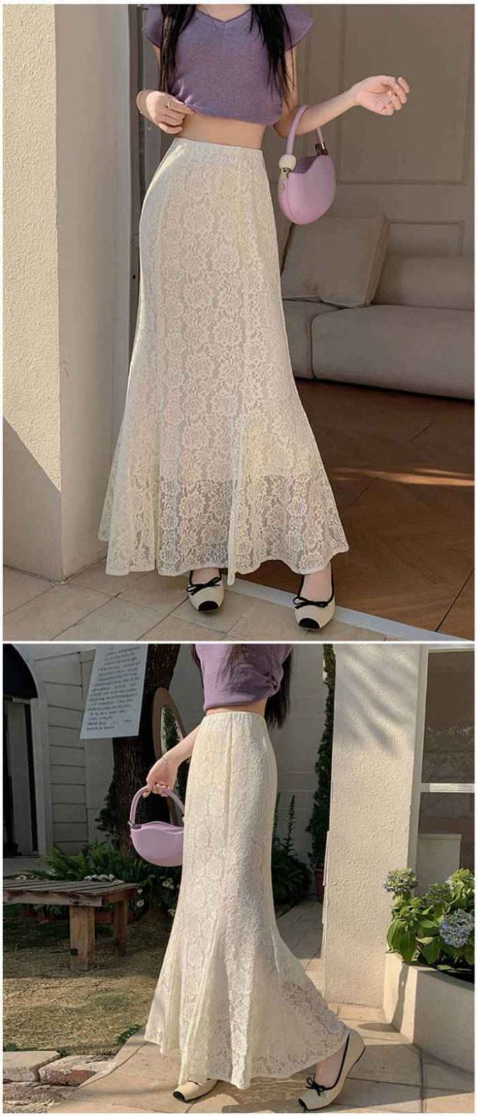 新品　martinique MARIHA マーメイドのスカート　レース　現行 レースサーキュラースカート｜martinique（マルティニーク