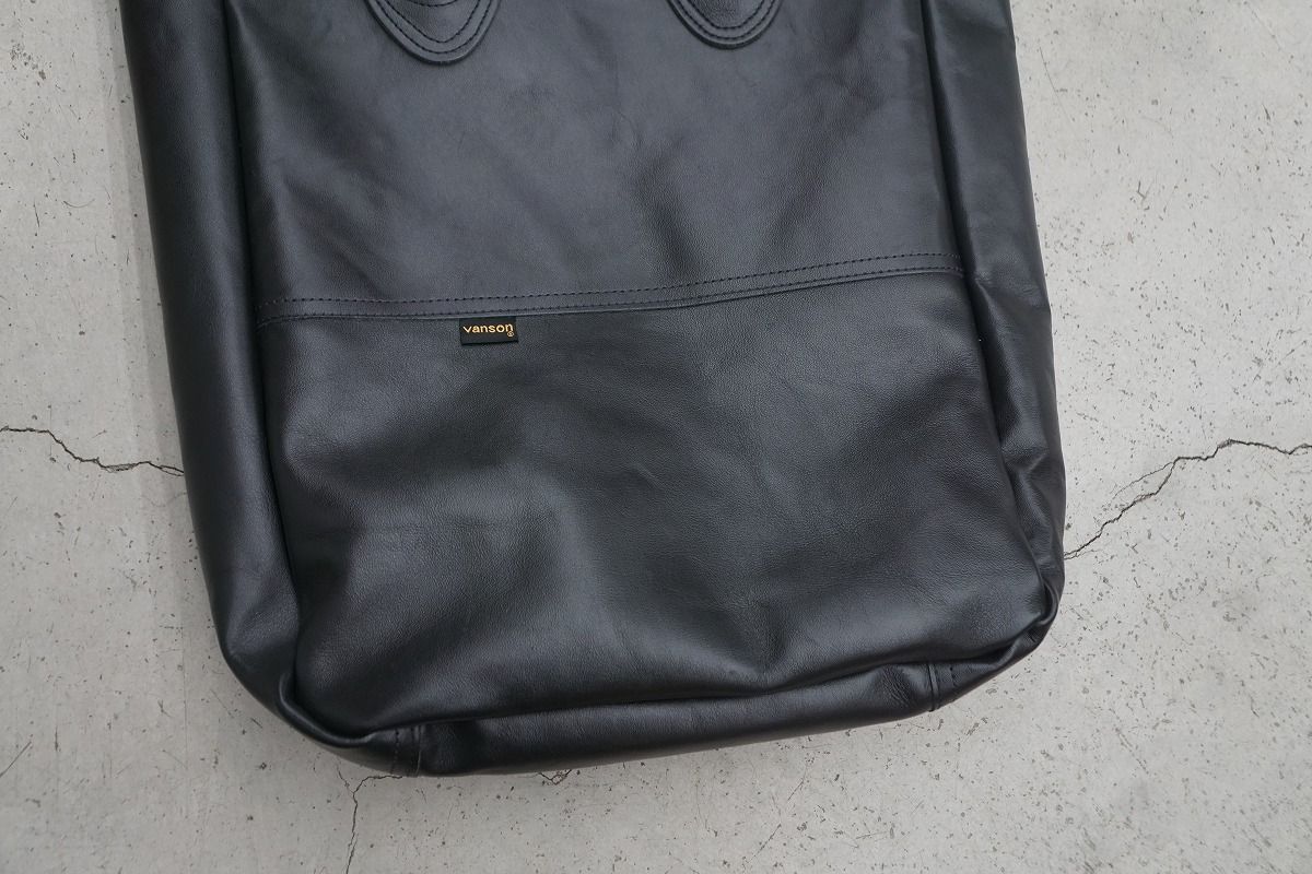 定番 美品 VANSON バンソン SHORT HANDLE SIMPLE TOTE シンプル トート