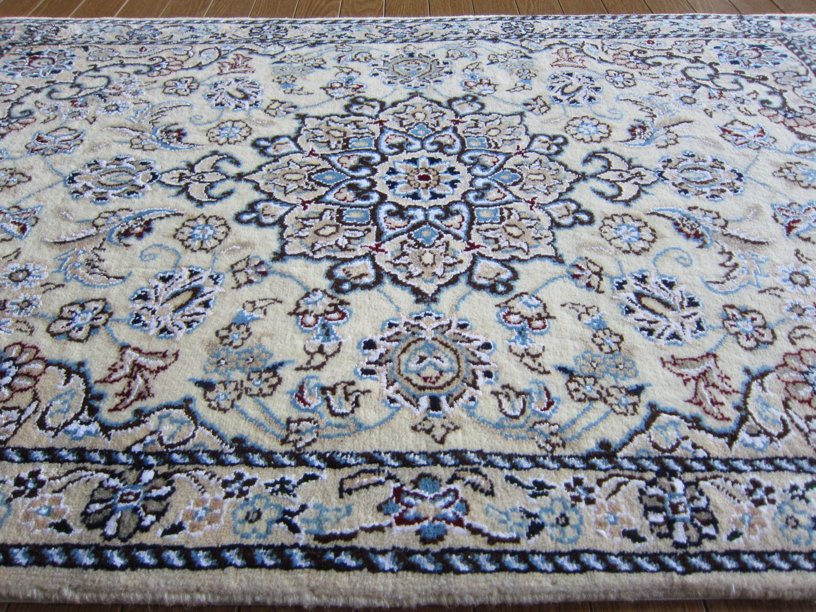 90X59】イラン直輸入☆ナイン産ペルシャ絨毯・カーペット・ラグ