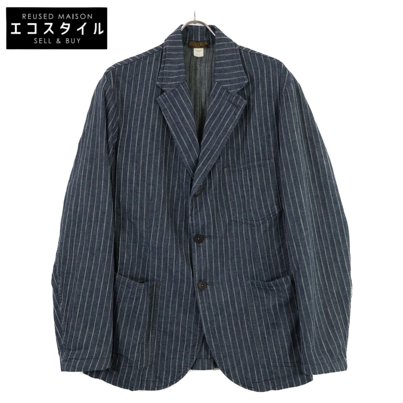 RRL ダブルアールエル インディゴ ストライプ 3B ジャケット M