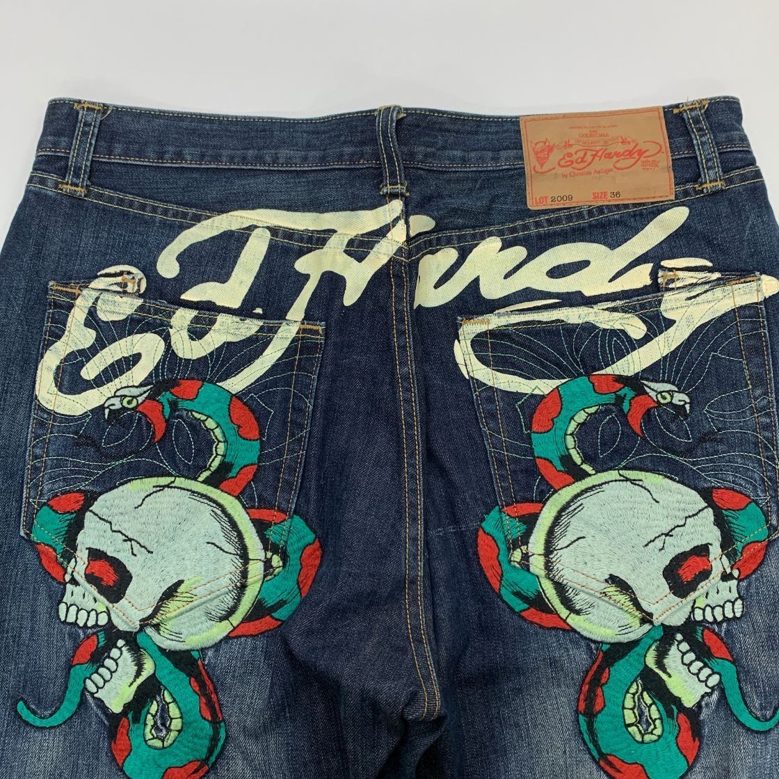 美品 希少 Ed Hardy デニムパンツ y2k 32 サイズが合わないので売り 