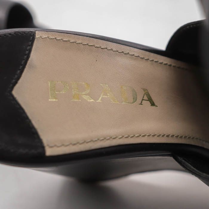 プラダ サンダル サマ―ブーツ ブランド 靴 イタリア製 黒 レディース  