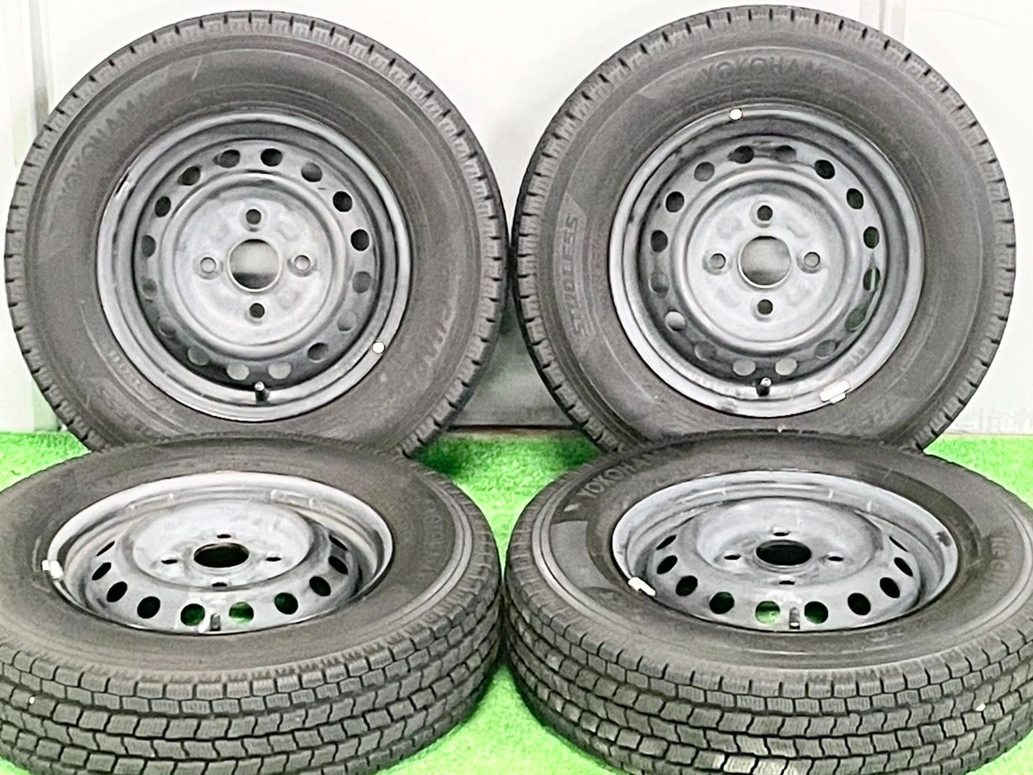 バリ溝！！】スチールホイール 12in 4.00B PCD100 アイスガード