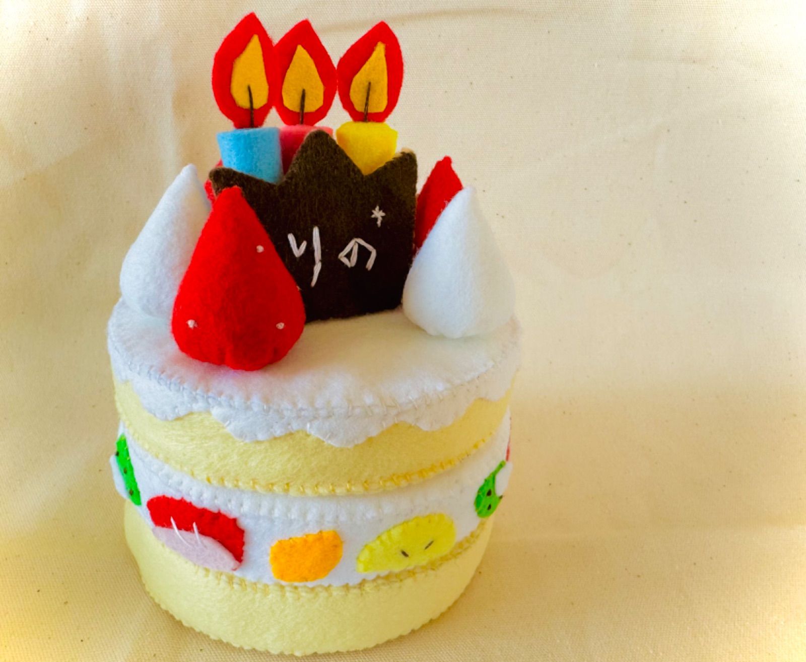 バースデーケーキ 誕生日ケーキ フェルトままごと - メルカリ