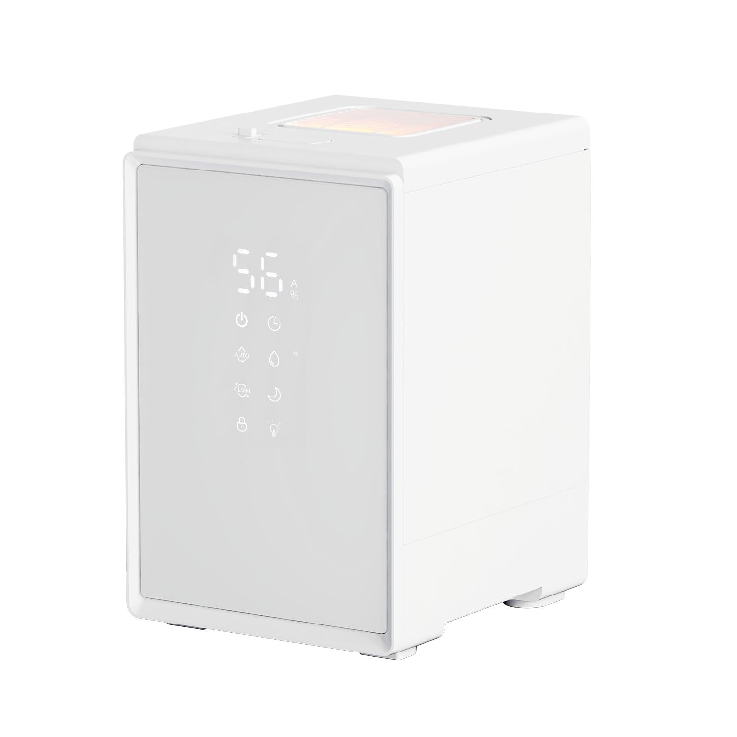 山善 加湿器 加熱式 スチーム式 上部給水 キューブ型 湿度センサー 転倒防止 間接照明 寝室 チャイルドロック 自動運転 ホワイト BEAR-S34 W