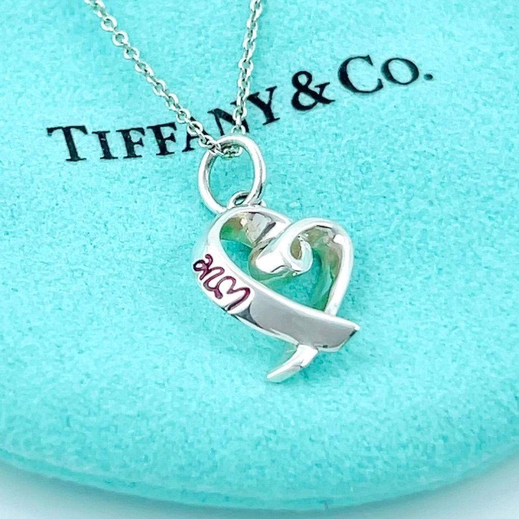 美品✨Tiffanyティファニー ラビングハート LOVEネックレス