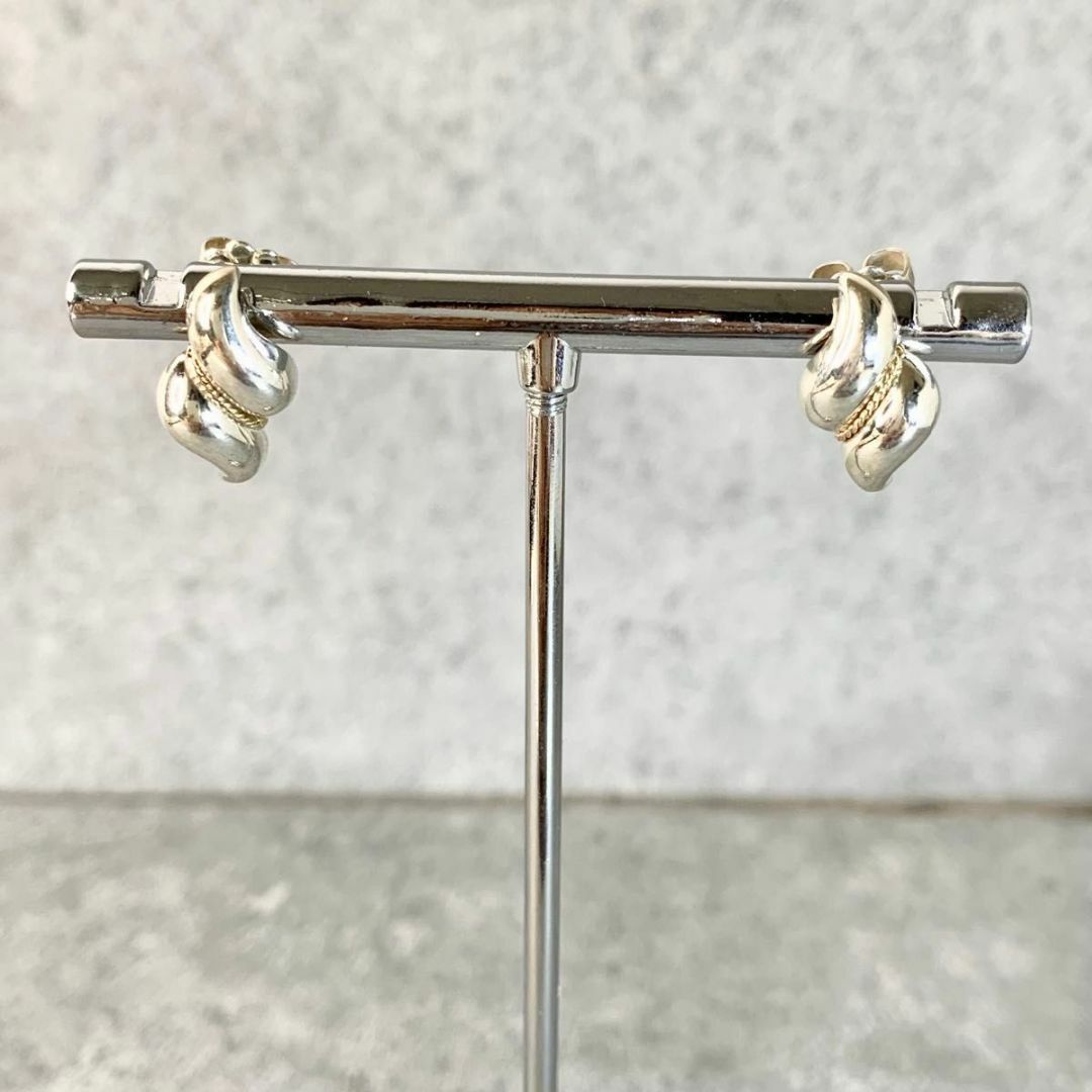 ティファニー　コンビ　シェル　ピアス オールドティファニー ツイスト シェル 925 585 コンビ ピアス HO4e