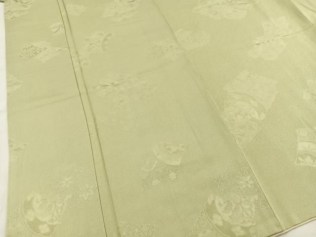 平和屋着物▽上質な色無地 単衣 色紙花地紋 桜色 さが美扱い