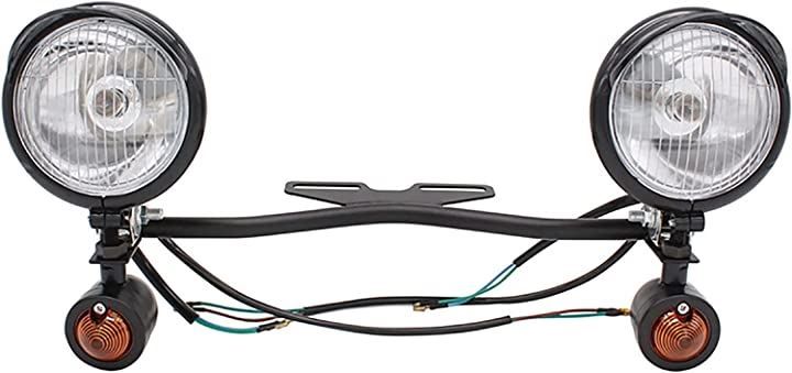 InZaccaZ 互換品汎用 フォグランプ アメリカン ドラッグスター 400 ヘッドライト 32(ブラック)