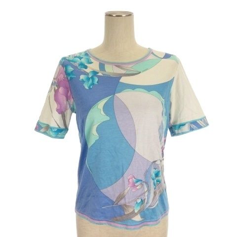 レオナール LEONARD Tシャツ カットソー 半袖 花柄 コットン