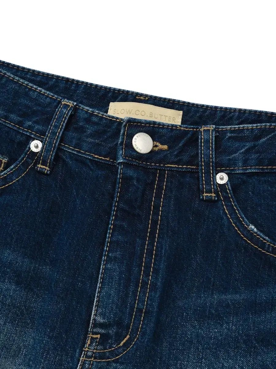 더버터크림 슬로코 デニム ミディ スカート