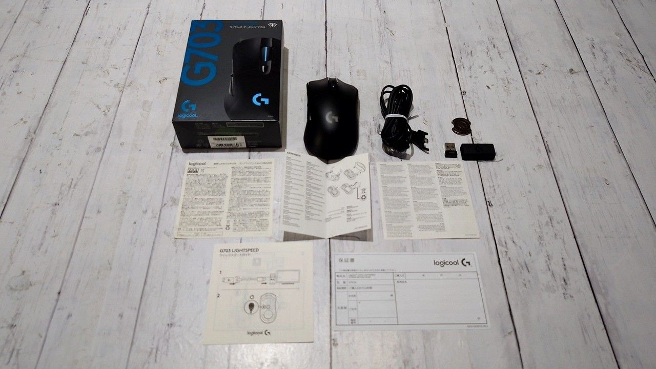 状態良好 Logicool G ロジクール G ワイヤレス ゲーミングマウス G703h LIGHTSPEED HERO 25Kセンサー エルゴノミクス ブラック 