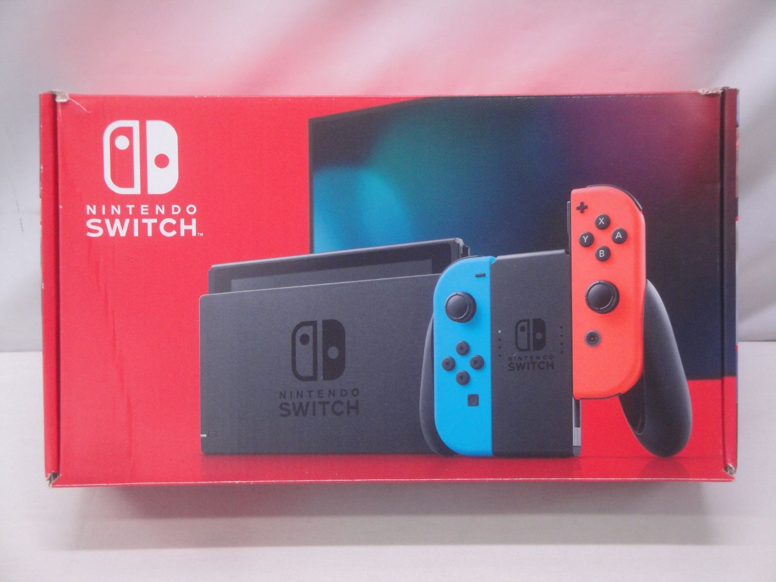 【簡易動作確認済】Nintendo Switch ニンテンドー スイッチ 本体 バッテリー長持ちver ネオンブルー/レッド 箱傷み有 314