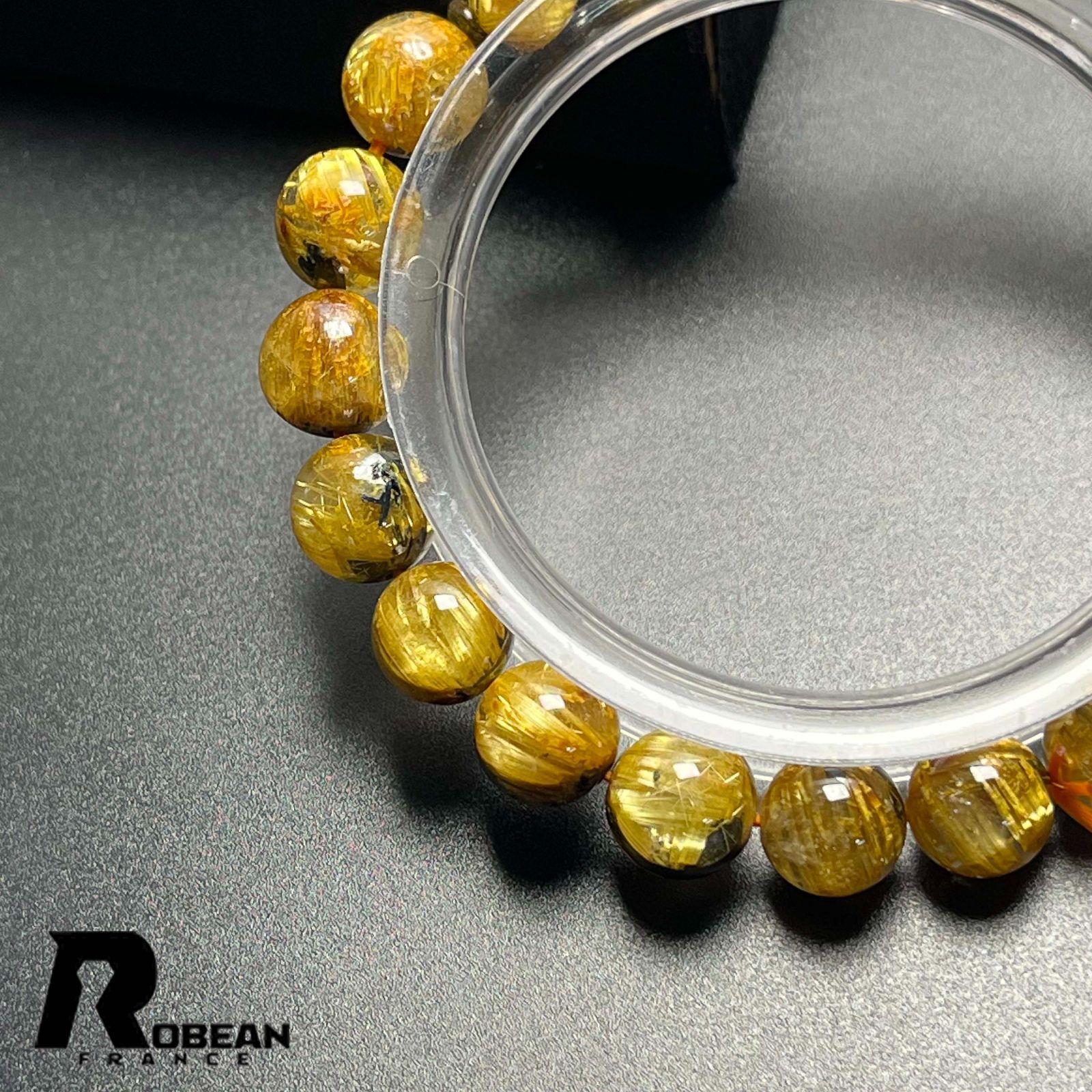 絶賛 EU製 定価5万円☆ROBEAN・タイチンルチル☆黄金針水晶 ゴールド
