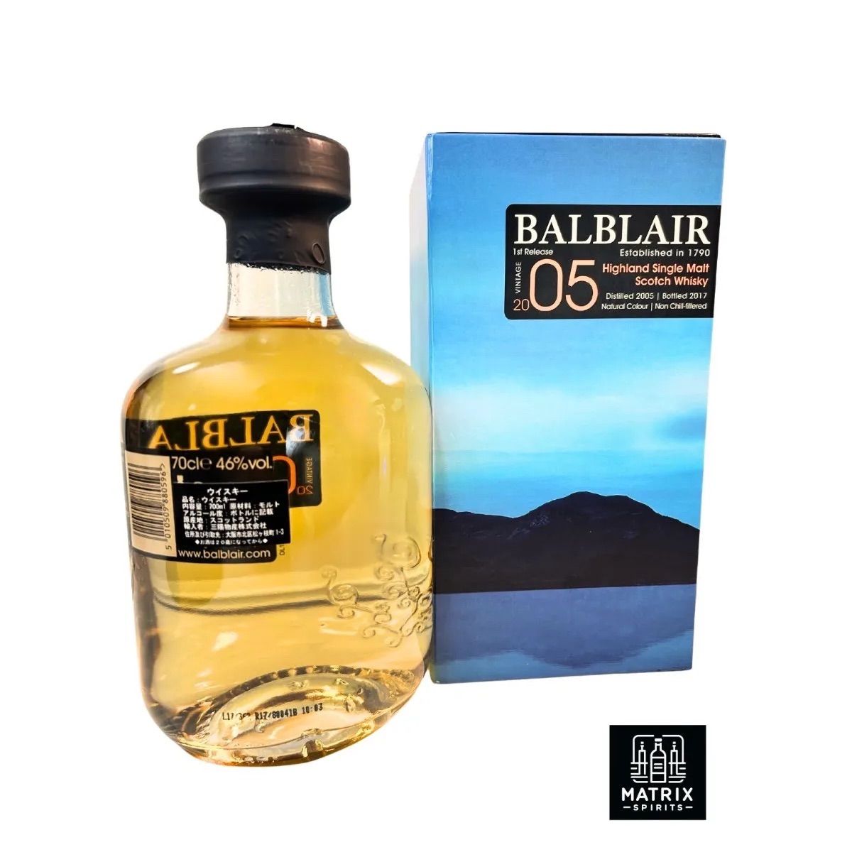 バルブレア 2005 BALBLAIR  スコッチウイスキー 楽天市場】バルブレア 2005 700ml 46度 箱付 BALBLAIR ハイ