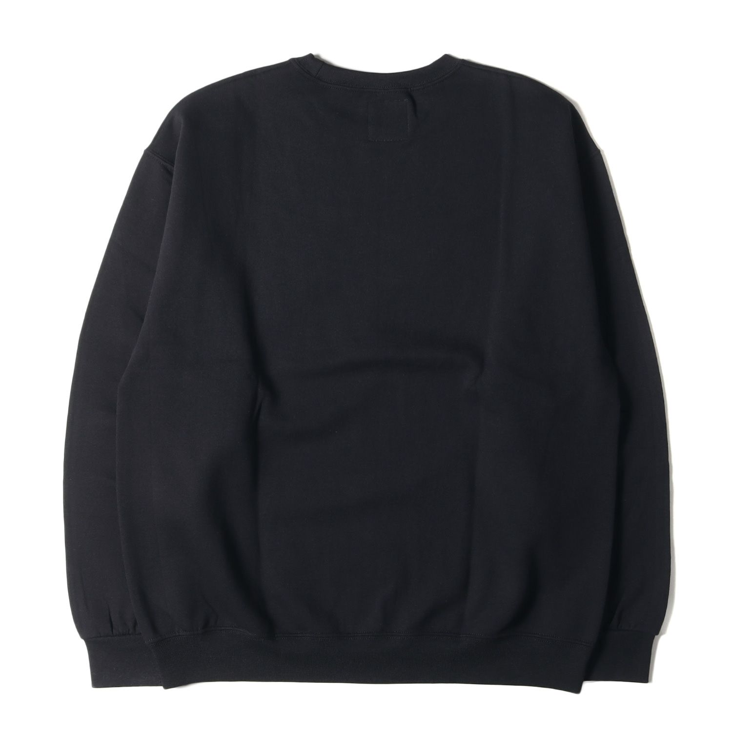 新品 WACKO MARIA ワコマリア スウェット サイズ:L 23AW 世界平和プロジェクト クルーネック スウェットシャツ CREW NECK  SWEAT SHIRT TYPE-1 ブラック 黒 トップス トレーナー【メンズ】