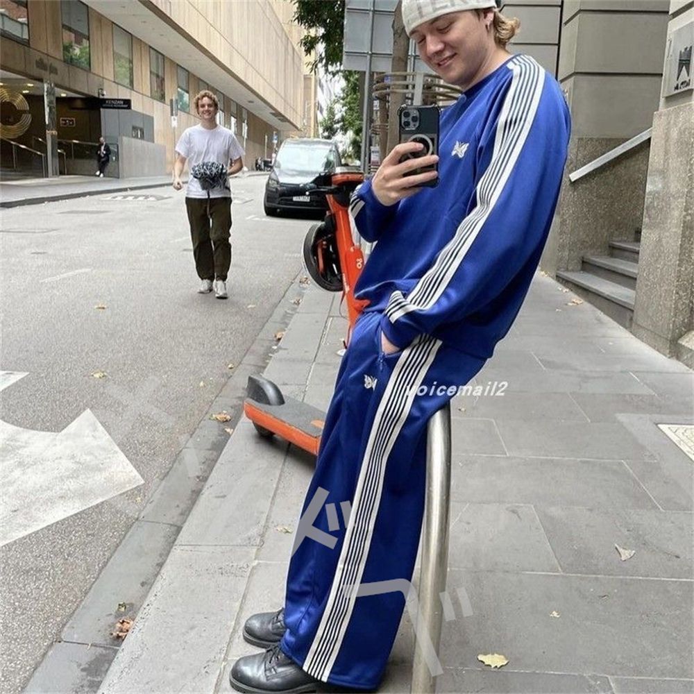 新品Needles ニードルズ ロゴ刺繍 男女兼用 長袖スウェットパーカー 