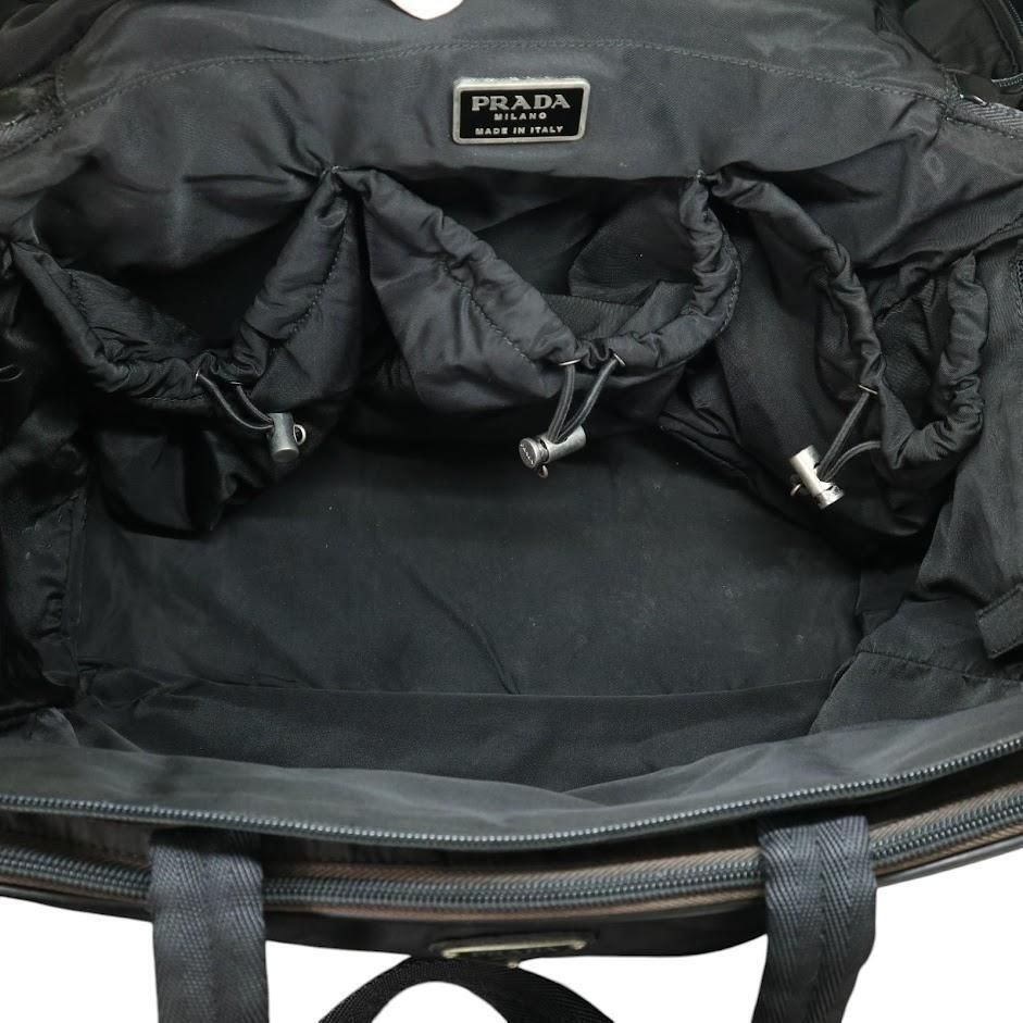【訳あり】プラダ ハンドバッグ ビジネスバッグ 三角ロゴ 黒　手提げ　大容量 訳あり】PRADA プラダ ハンドバッグ ビジネスバッグ 三角ロゴ 黒