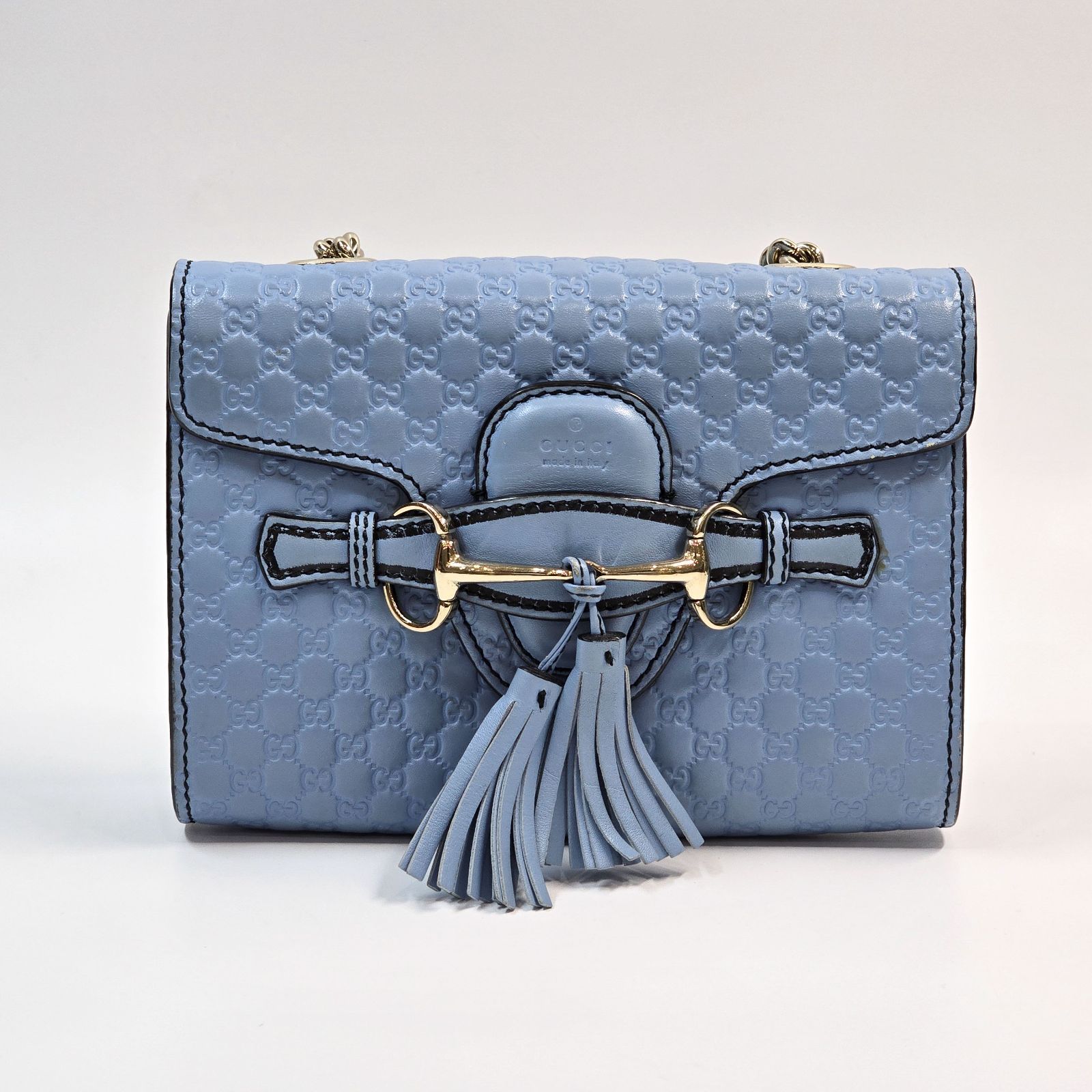 GUCCI ショルダーバッグ ライトブルー 水色 - メルカリ