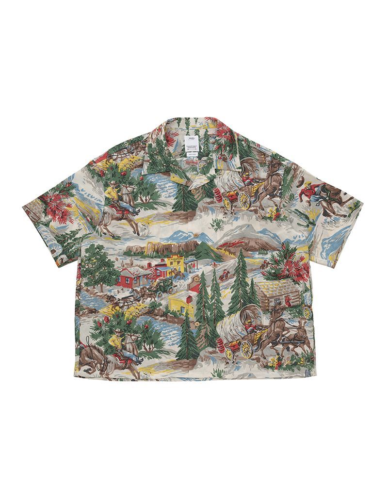VISVIM CROSBY SHIRT S|S WASHI CHIRIMEN 半袖シャツ 0125105011002