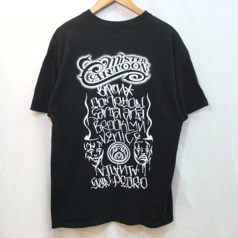 STUSSY ステューシー Tシャツ 半袖 MISTER CARTOON ミスターカートゥーン コラボ ワールド ツアー バックプリント 2006製  - メルカリ