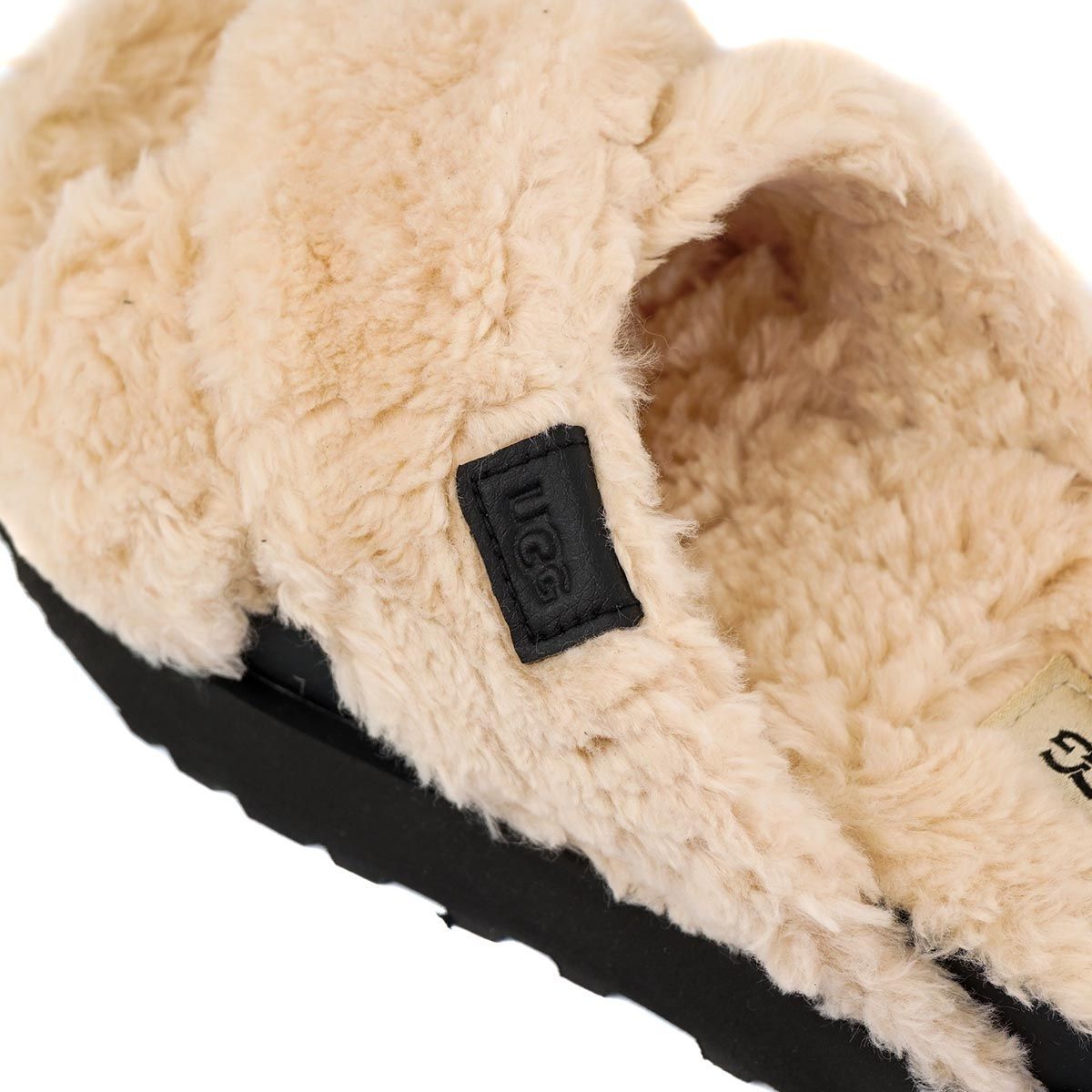 スライド サンダル UGG アグ 1135131 厚底 ナチュラル×ブラック