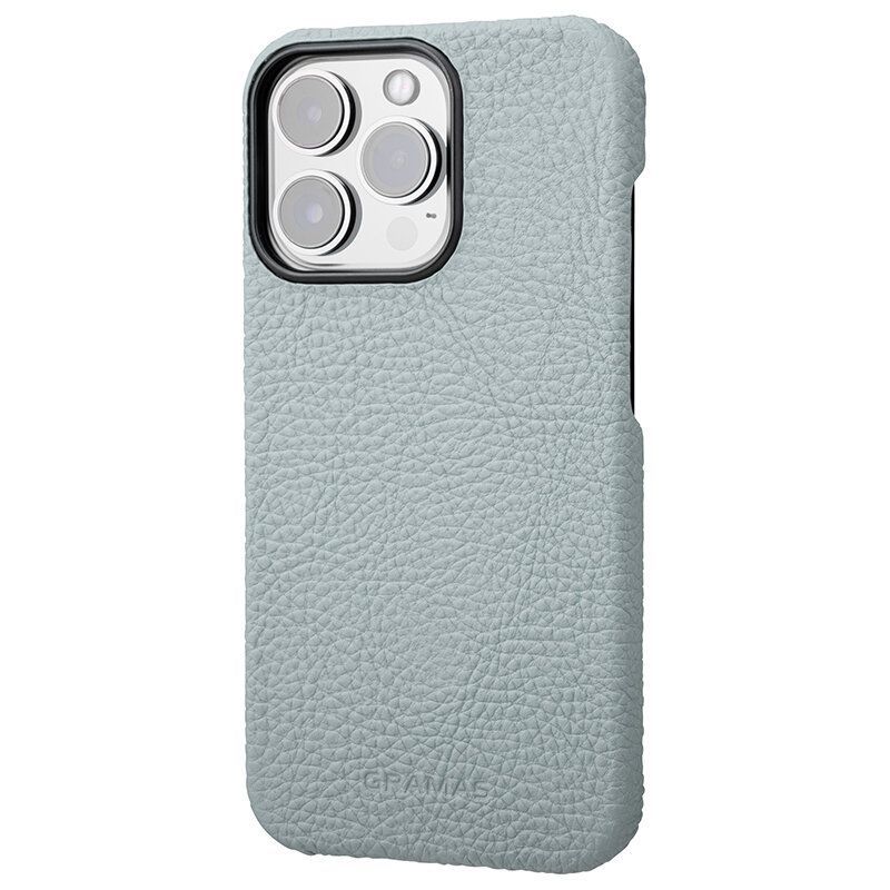 【大特価！半額セール！！】iPhoneケース／13Pro／本革／牛革／シュランケンカーフ／GRAMAS／グラマス／レディース／メンズ／ブルー／高級感／おしゃれ／シンプル／ビジネス／スマホケース
