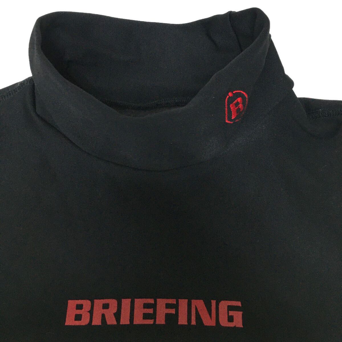 中古 レディース ブリーフィング BRIEFING 長袖シャツ S 黒  ハイネックカットソー 裏起毛