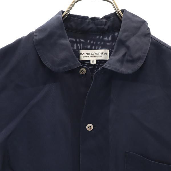 ローブドシャンブルコムデギャルソン 2003年 半袖 シャツ S 紺 robe de chambre COMME des GARCONS レディース   【230526】 メール便可