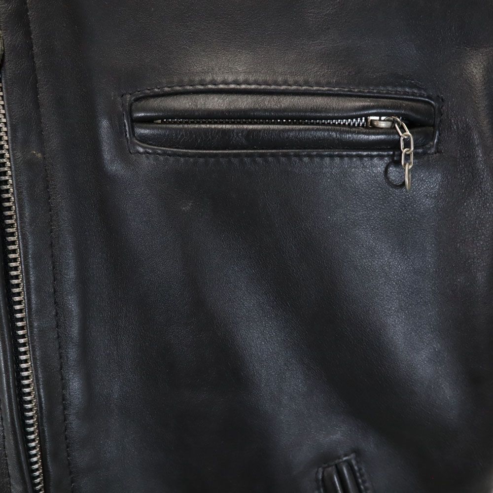 ショット USA製 643 レザー ライダースジャケット 38 ブラック schott