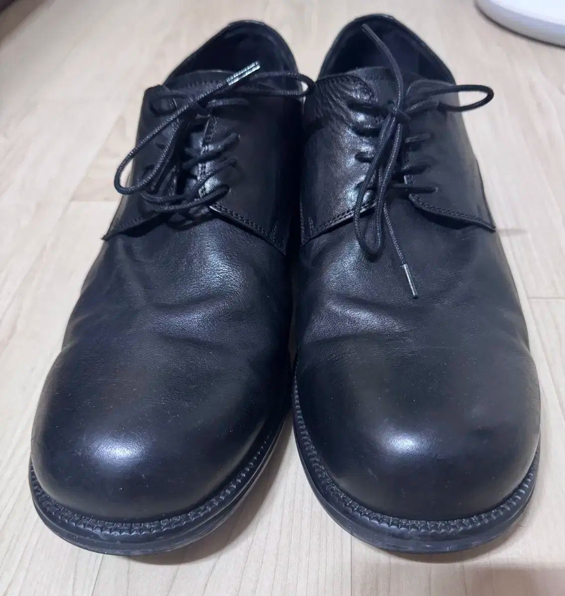 YASE ヤセ 木製 ダービー シューズ ホースハイド 黒 290