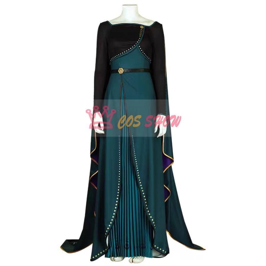 Frozen II アナと雪の女王2 アナ Anna コスプレ衣装 コスチューム プリンセス ロングドレス 仮装 イベント ステージ 舞台服 ハロウィン ク