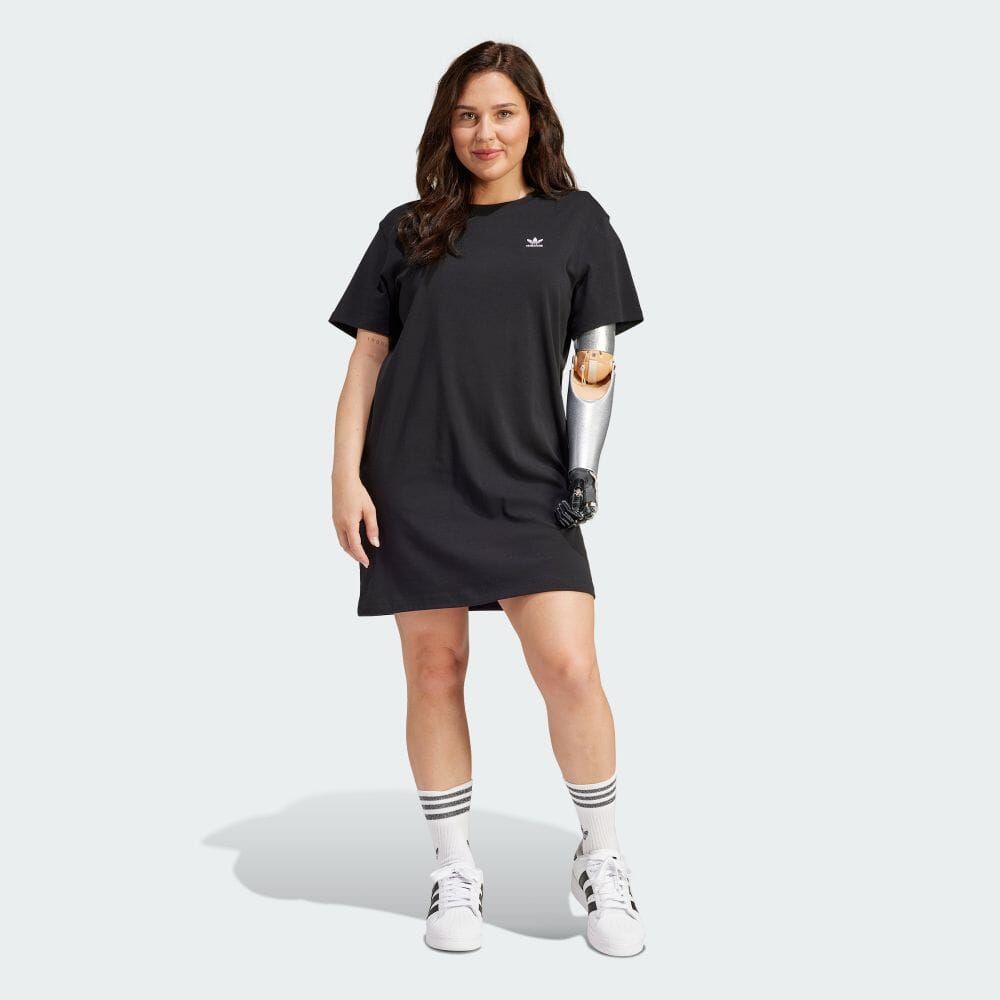 アディダスオリジナルス adidas Originals トレフォイル ワンピース ドレス 通勤通学 レディース ストリートファッション KMZ61  IU2404 WOMEN TREFOIL DRESS BLACK - メルカリ