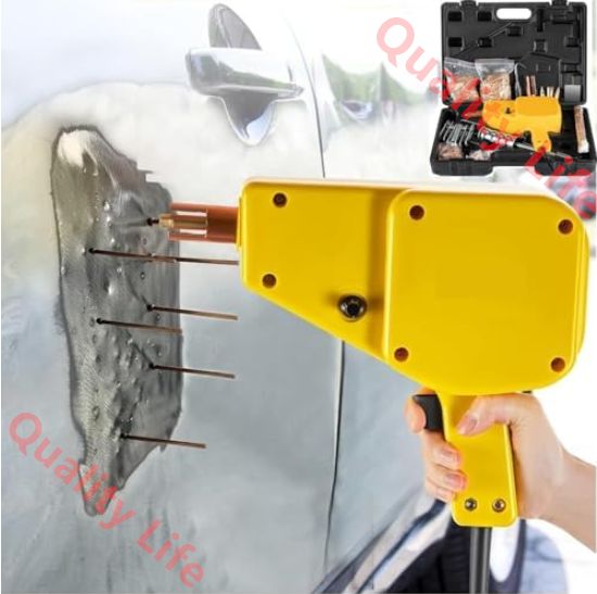 スタッド溶接機 小型 溶接ガン スライドハンマー 自動車鈑金 デントリペア 板金工具 板金 沢山部品セット お買得品 ポータブルハンドヘルドカーデントプーラースタッド溶接キット DIYカーボディ修理用