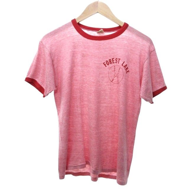 Russell 80s ヴィンテージ 半袖スウェット　アメリカ製 80's RUSSELL ATHLETIC 前V 無地 半袖スウェット 表記(L) USA製