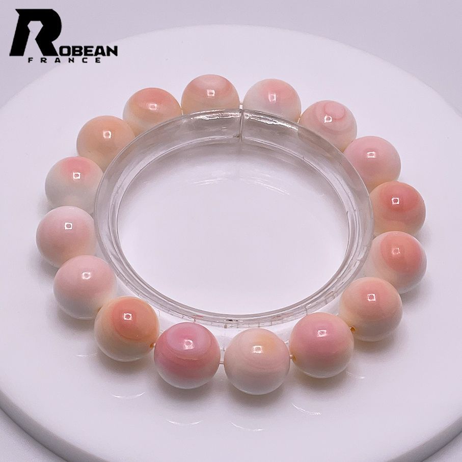 在庫切れ 高級 EU製 定価11万円ROBEAN・クイーンコンクブレスレット パワーストーン 天然石 コンク貝 綺麗 お守り 貴重 幸運 贈り物 ギフト プレゼント 12.3mm C511553