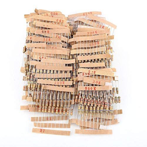 1000pcs 炭素皮膜抵抗器 抵抗器キット 1/2W 1?1M詰め合わせ 電子部品